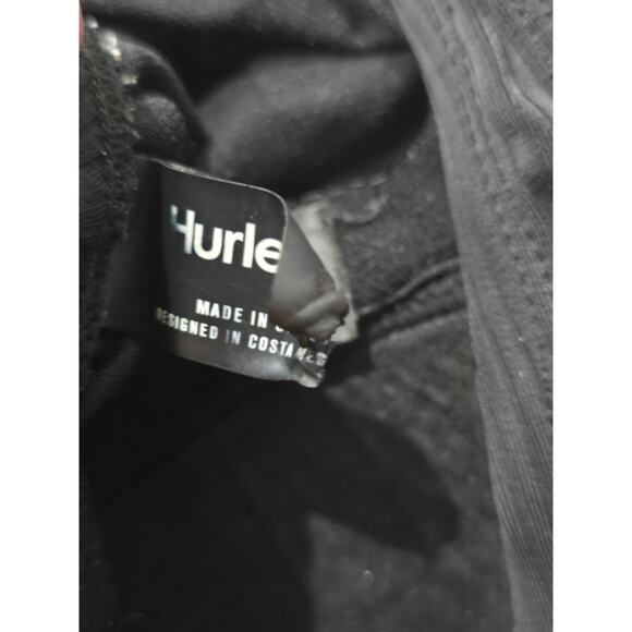 Hurley Black 1 Piece UPF 50+ Protection Ribbed Lined Texture Padded Top Swimsuit - Picture 7 of 9